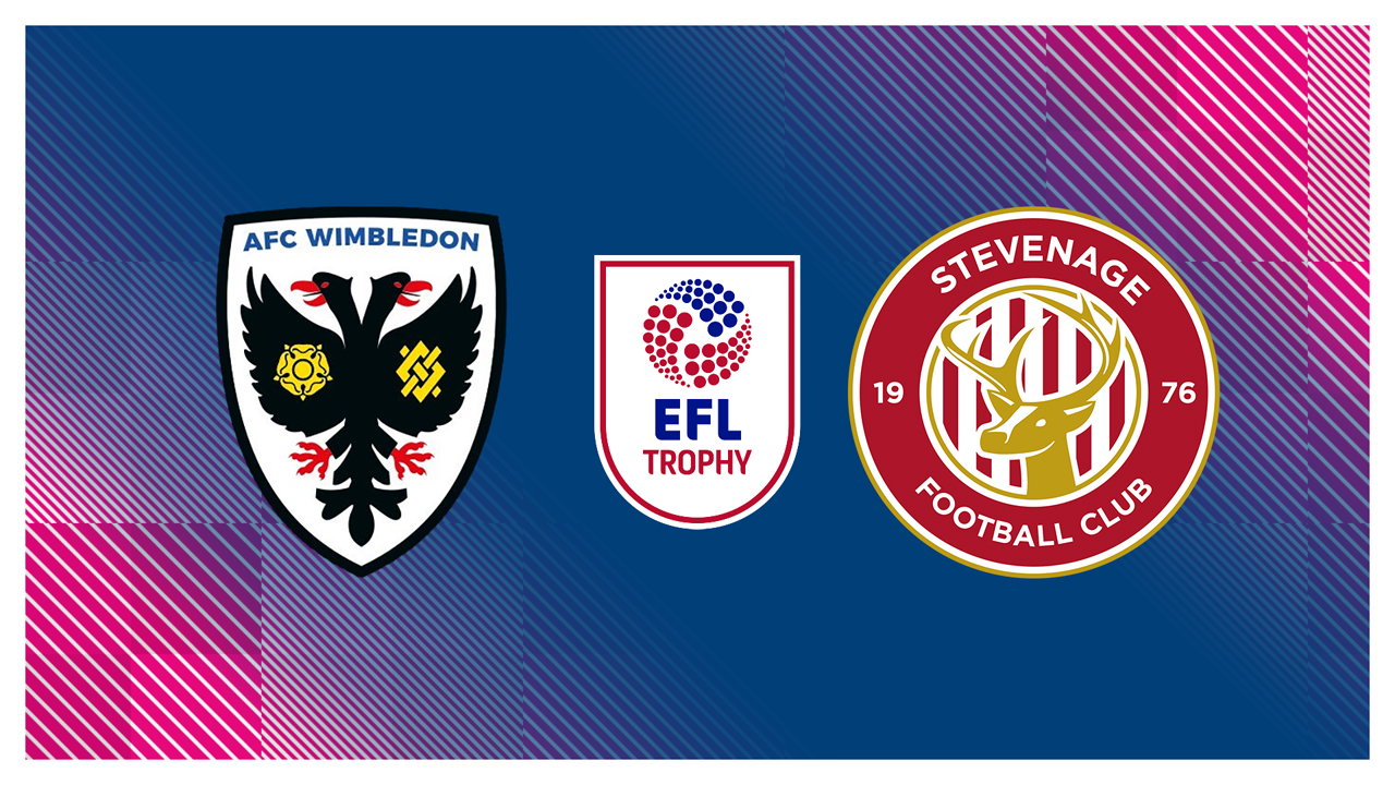AFC Wimbledon vs Stevenage poster AFC Wimbledon vs Stevenage poster