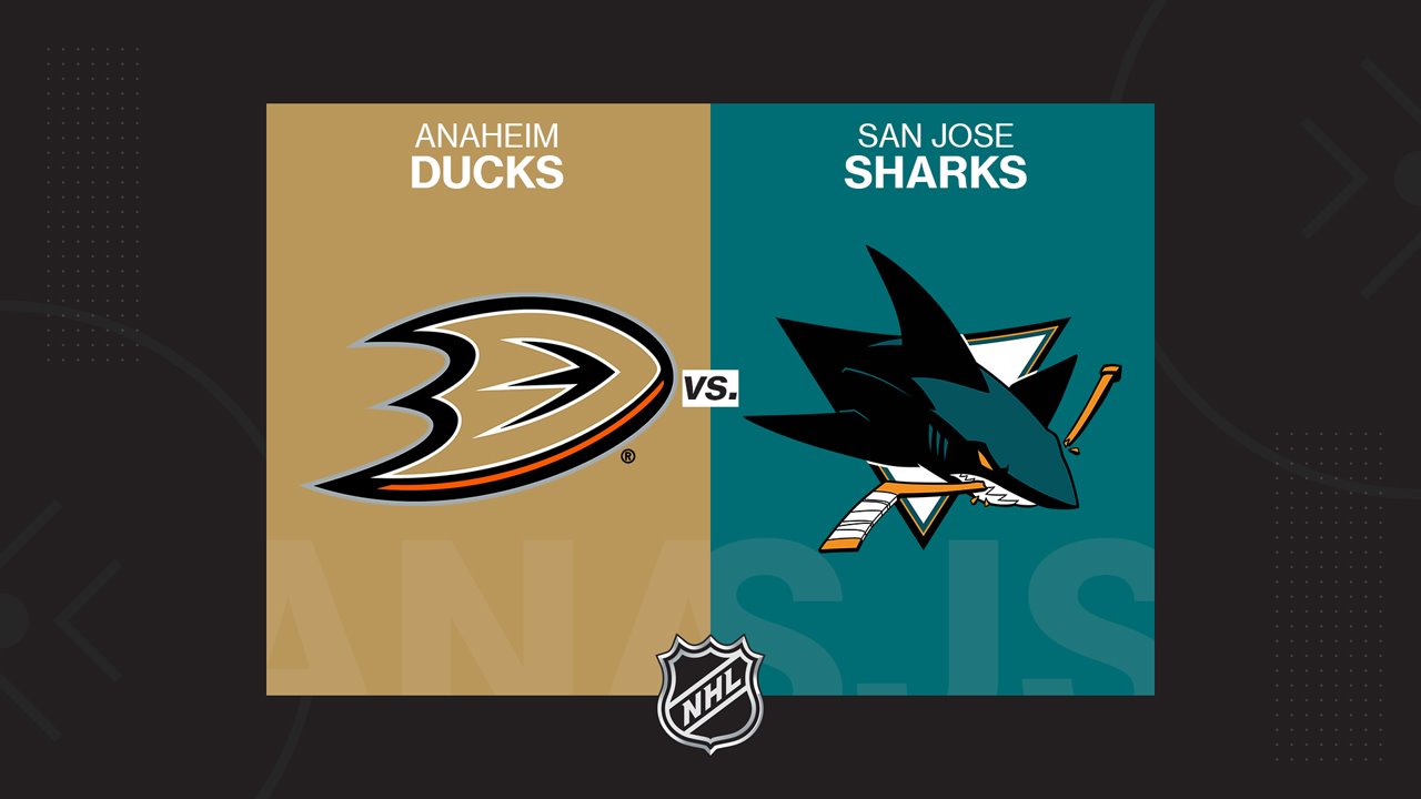 Anaheim Ducks vs San Jose Sharks poster