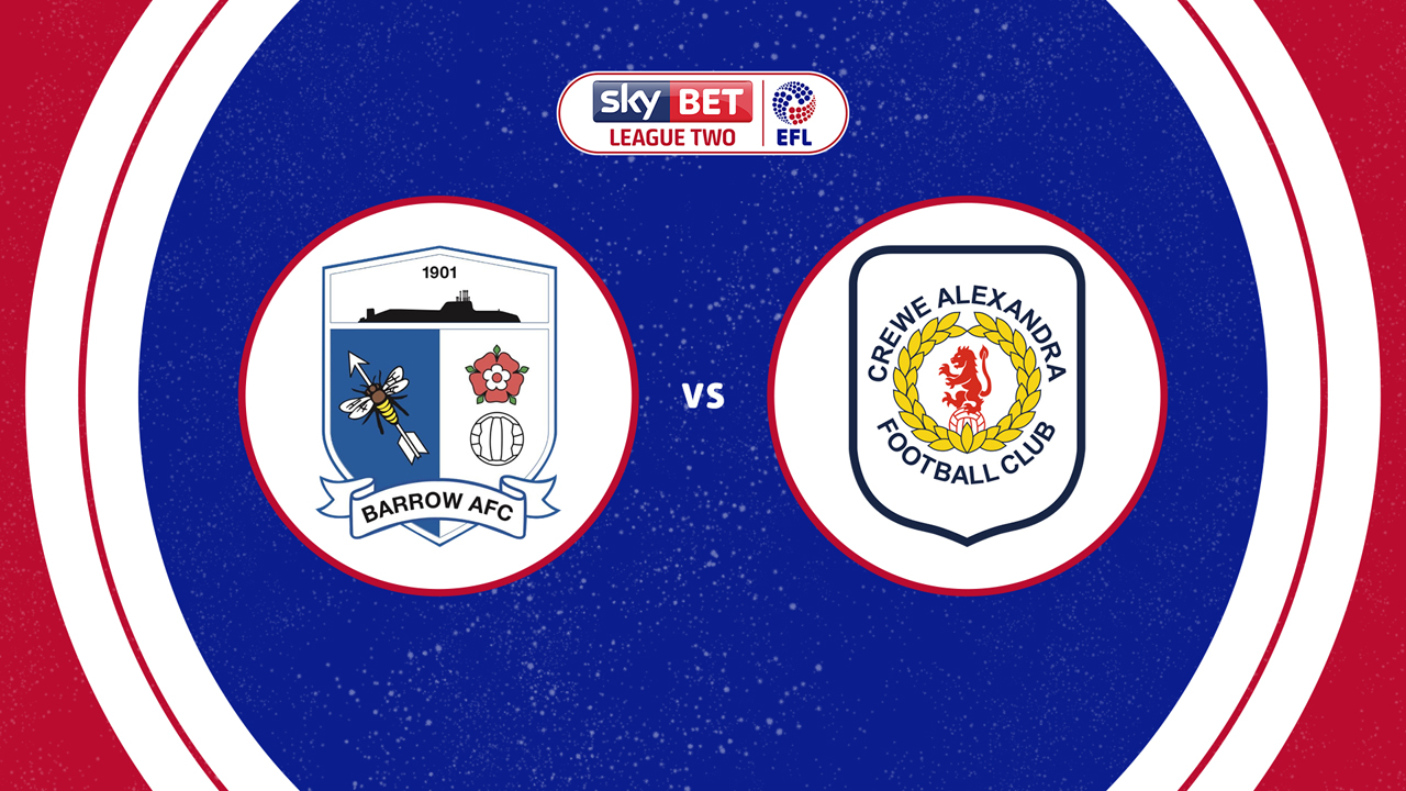 Barrow vs Crewe Alexandra poster Barrow vs Crewe Alexandra poster