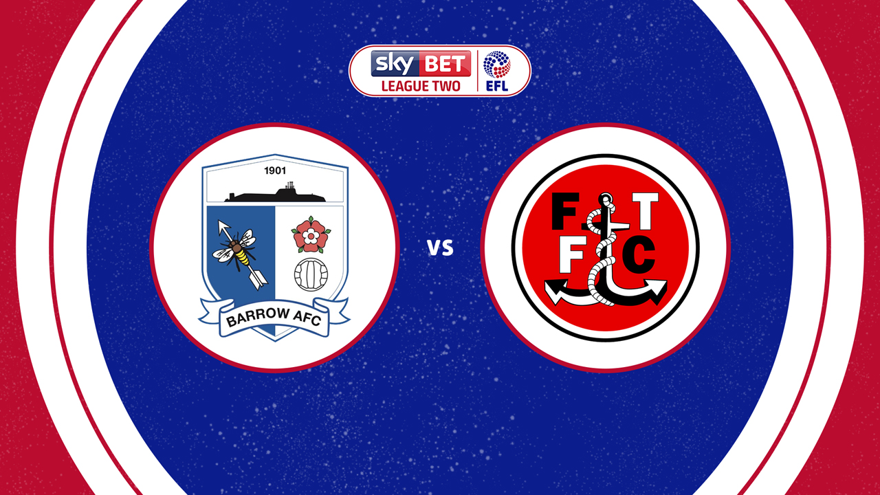 Barrow vs Fleetwood Town poster Barrow vs Fleetwood Town poster
