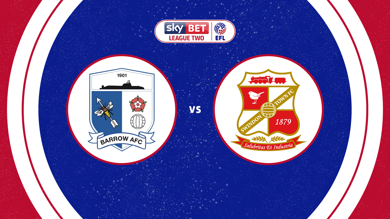 Barrow vs Swindon Town poster Barrow vs Swindon Town poster