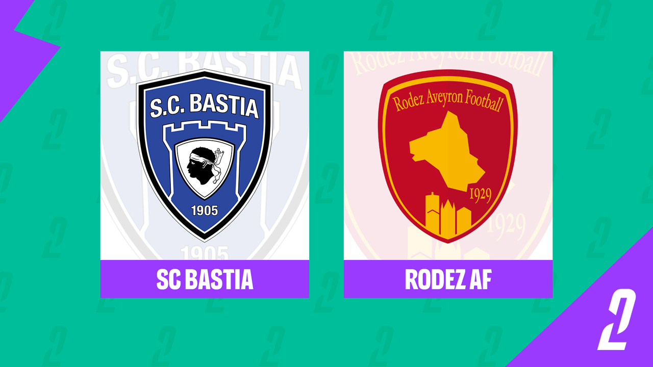 Bastia vs Rodez AF poster Bastia vs Rodez AF poster