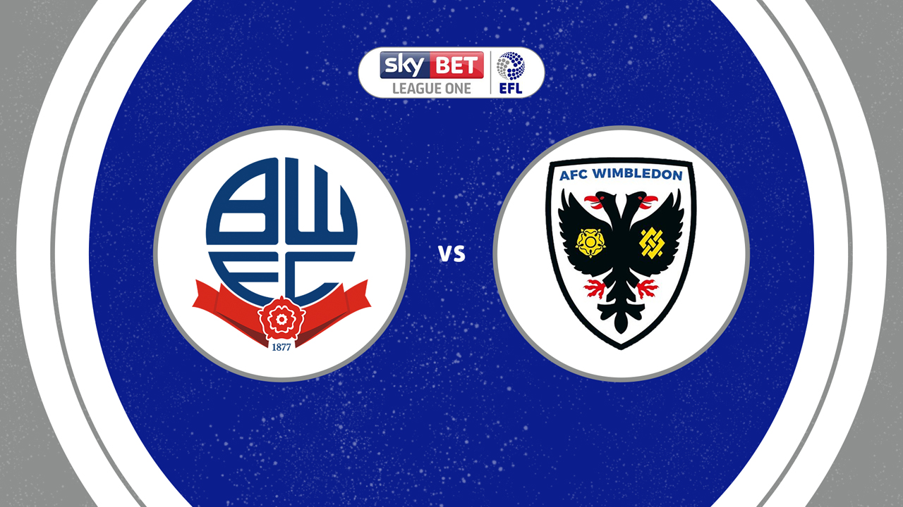 Bolton Wanderers vs AFC Wimbledon poster