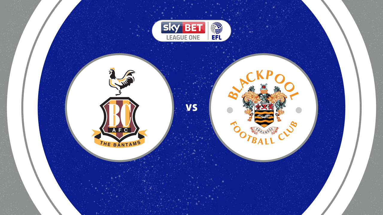 Bradford City vs Blackpool poster Bradford City vs Blackpool poster