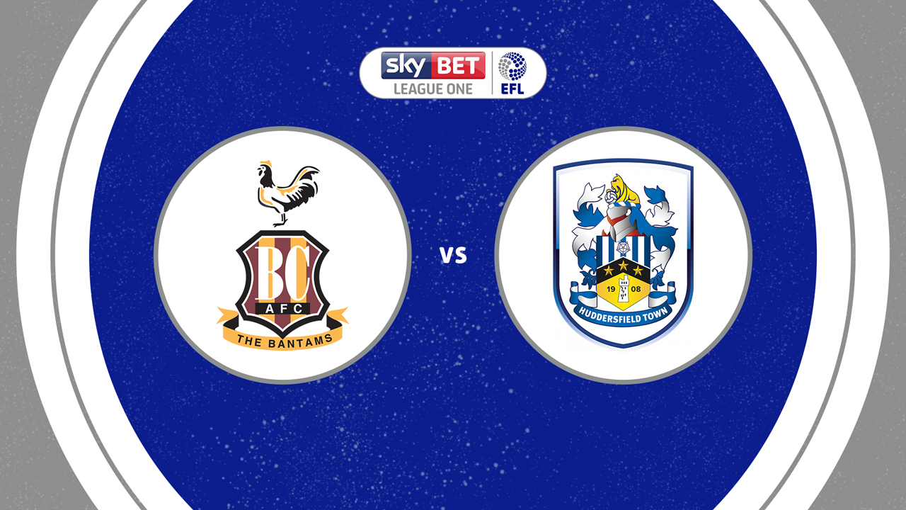 Bradford City vs Huddersfield Town poster Bradford City vs Huddersfield Town poster