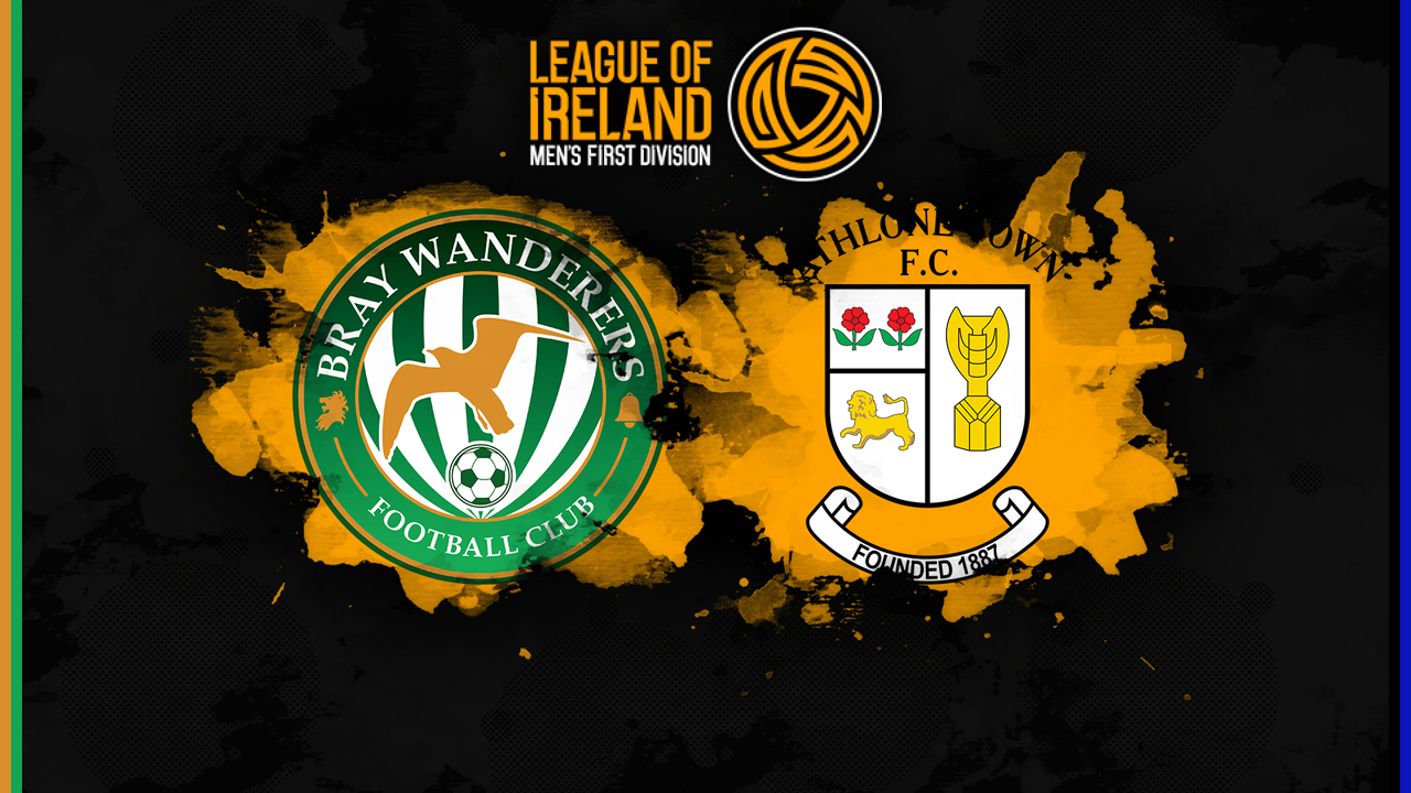 Bray Wanderers vs Athlone Town poster Bray Wanderers vs Athlone Town poster