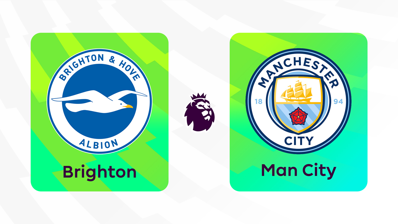Brighton and Hove Albion vs Manchester City poster Brighton and Hove Albion vs Manchester City poster