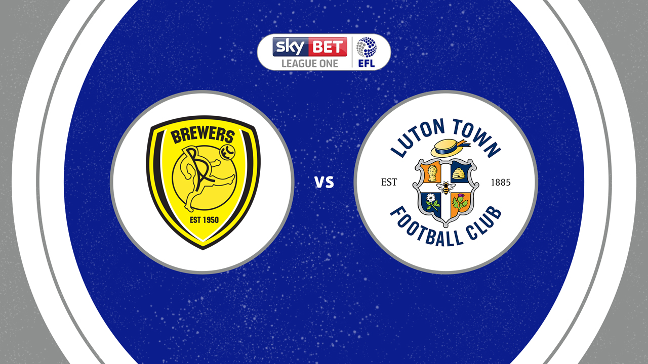 Burton Albion vs Luton Town poster Burton Albion vs Luton Town poster