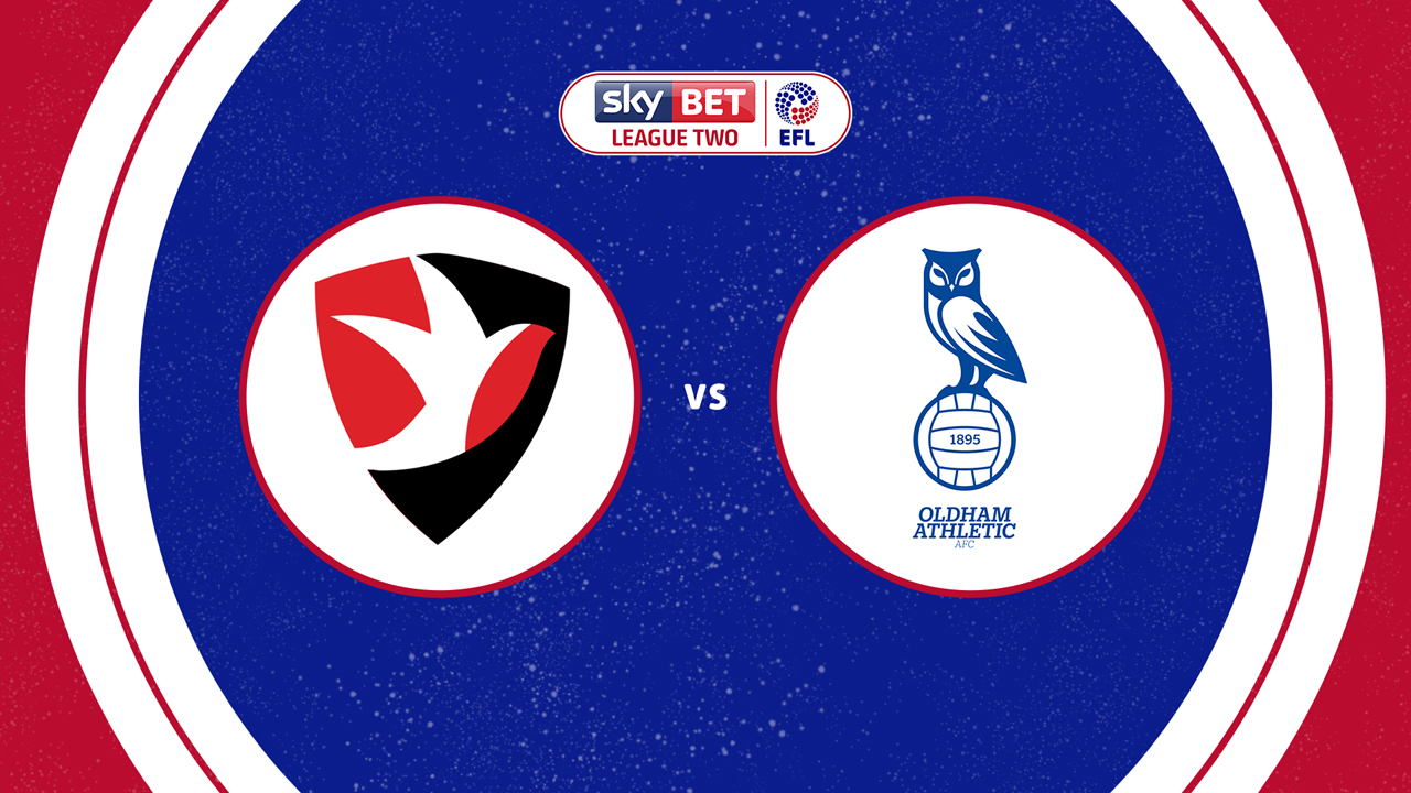 Cheltenham Town vs Oldham Athletic poster Cheltenham Town vs Oldham Athletic poster