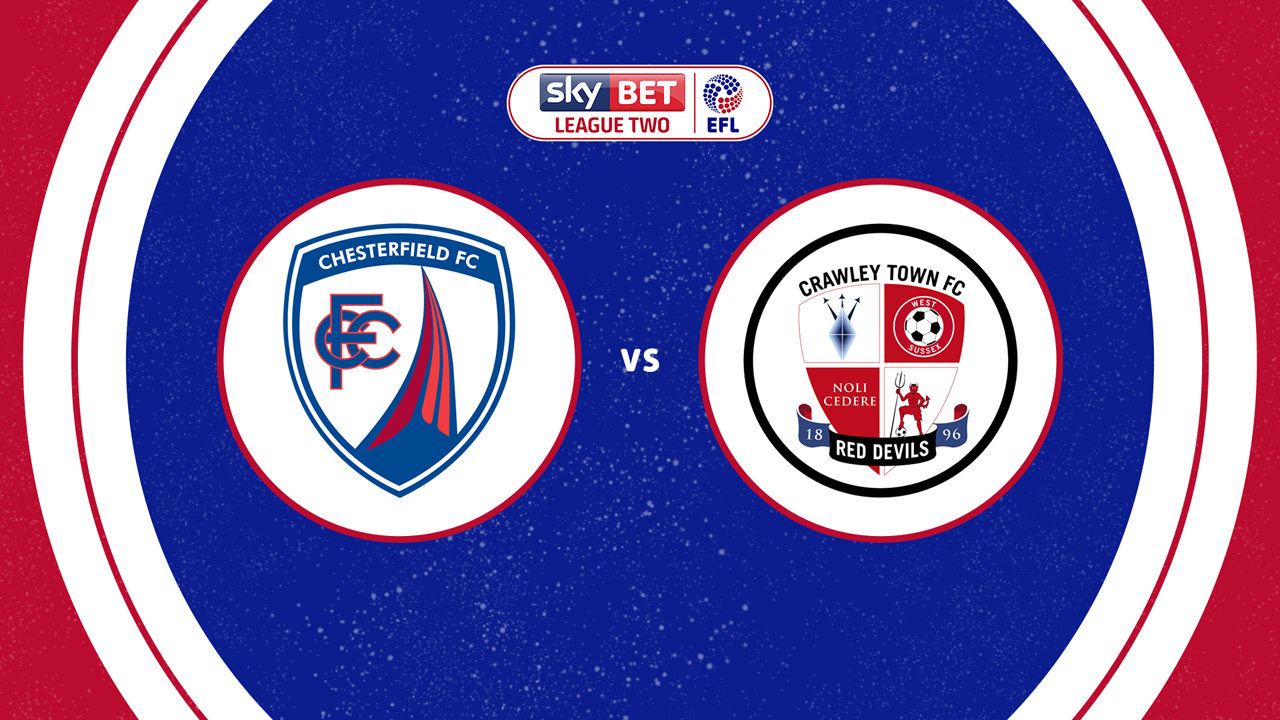 Chesterfield vs Crawley Town poster Chesterfield vs Crawley Town poster
