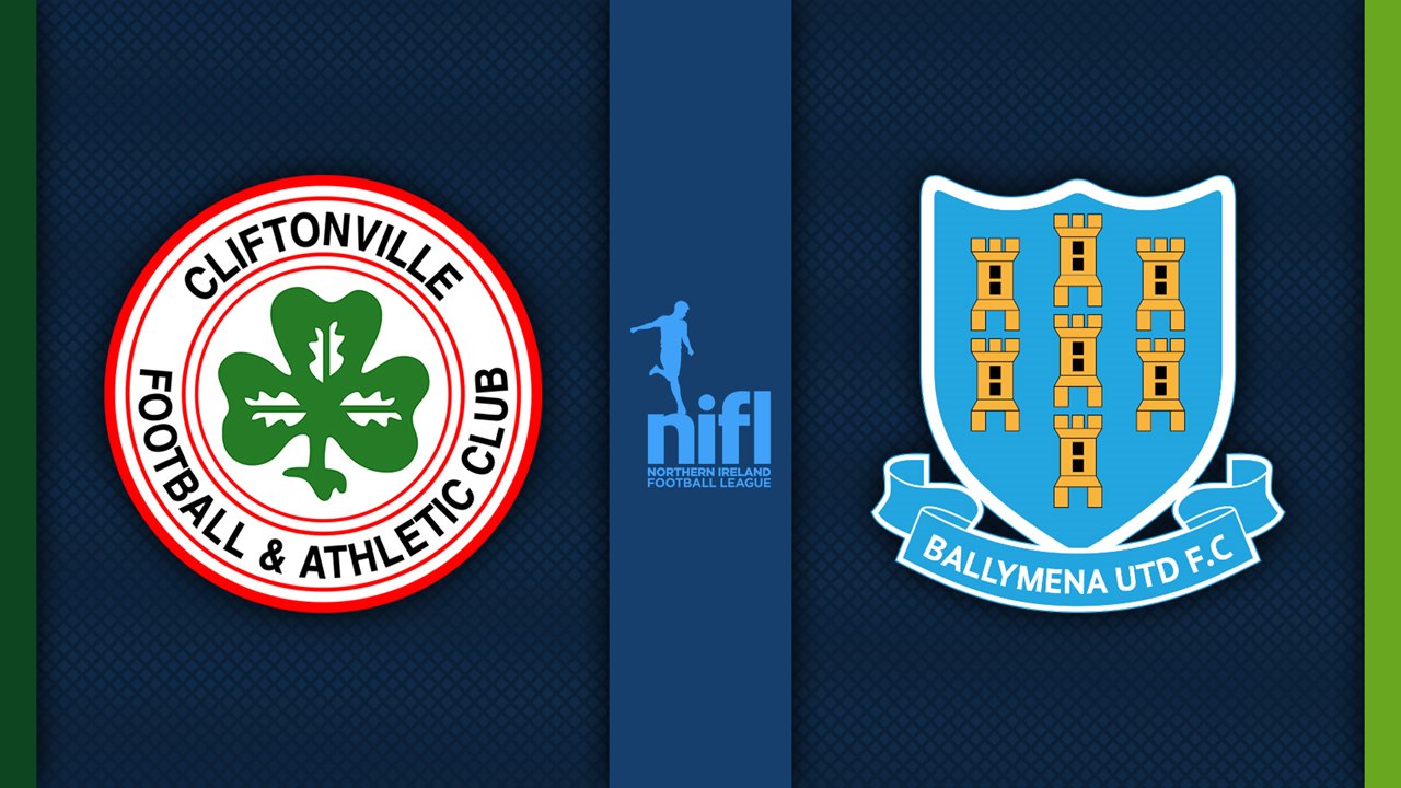 Cliftonville vs Ballymena United poster Cliftonville vs Ballymena United poster