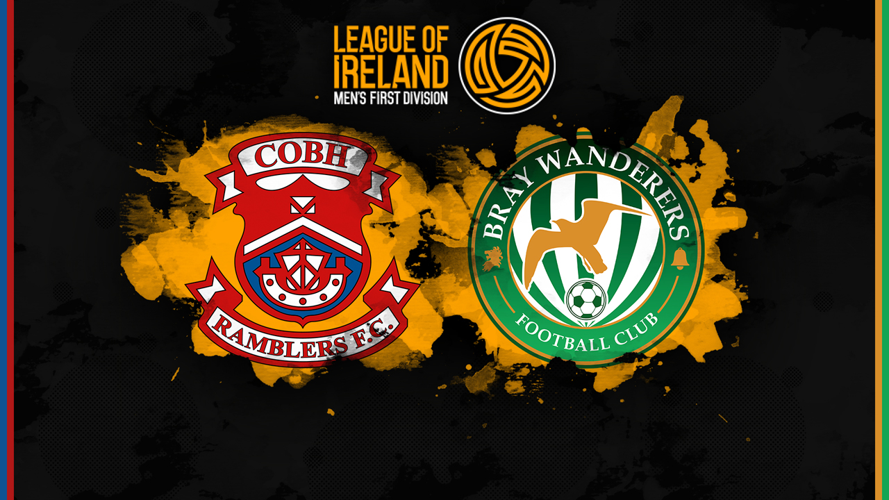 Cobh Ramblers vs Bray Wanderers poster Cobh Ramblers vs Bray Wanderers poster