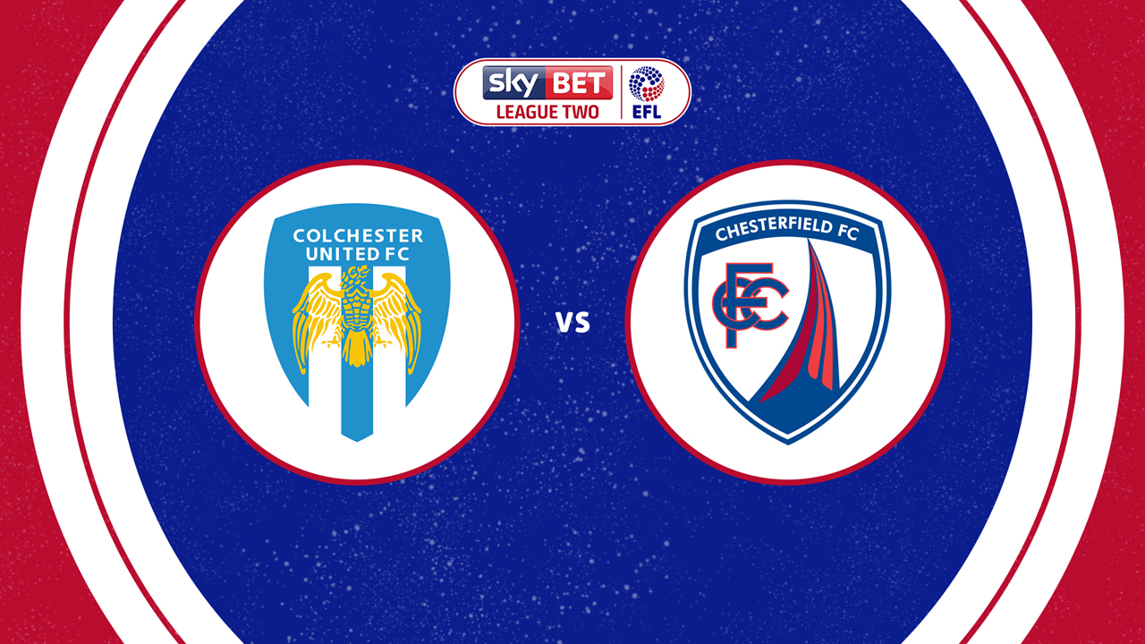 Colchester United vs Chesterfield poster Colchester United vs Chesterfield poster