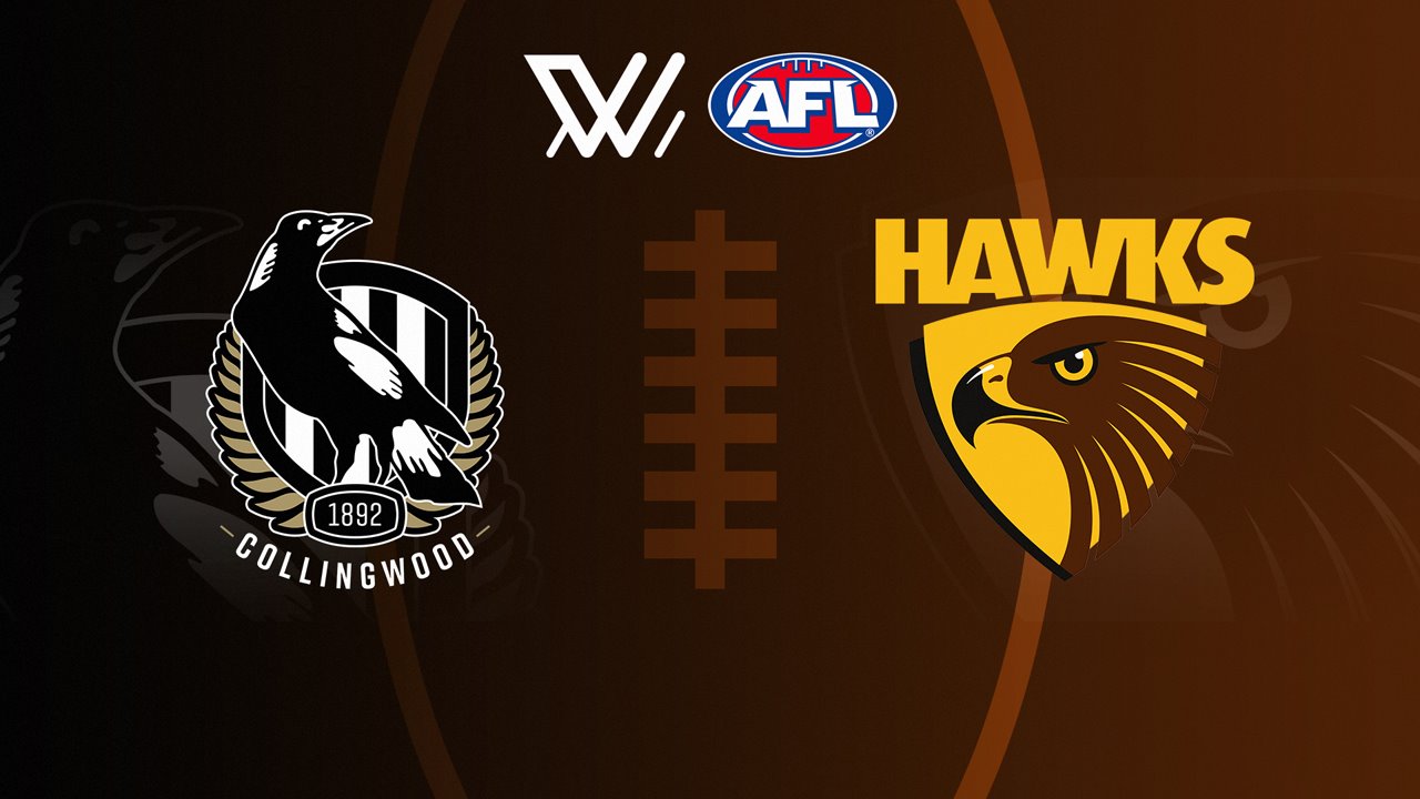 Collingwood Magpies Women vs Hawthorn Hawks Women poster Collingwood Magpies Women vs Hawthorn Hawks Women poster