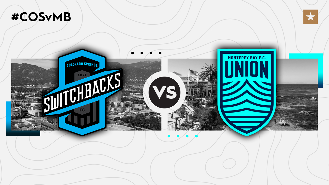 Colorado Springs Switchbacks vs Monterey Bay FC poster Colorado Springs Switchbacks vs Monterey Bay FC poster
