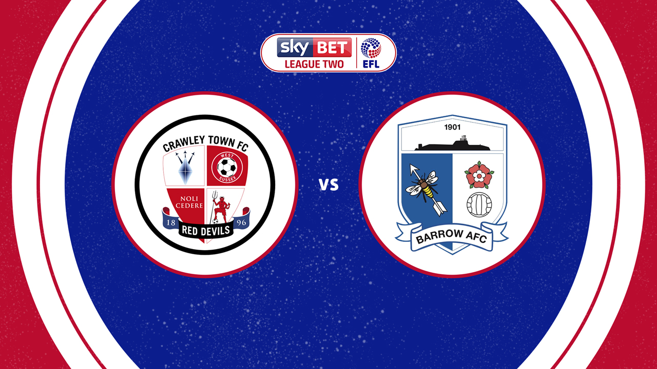 Crawley Town vs Barrow poster Crawley Town vs Barrow poster