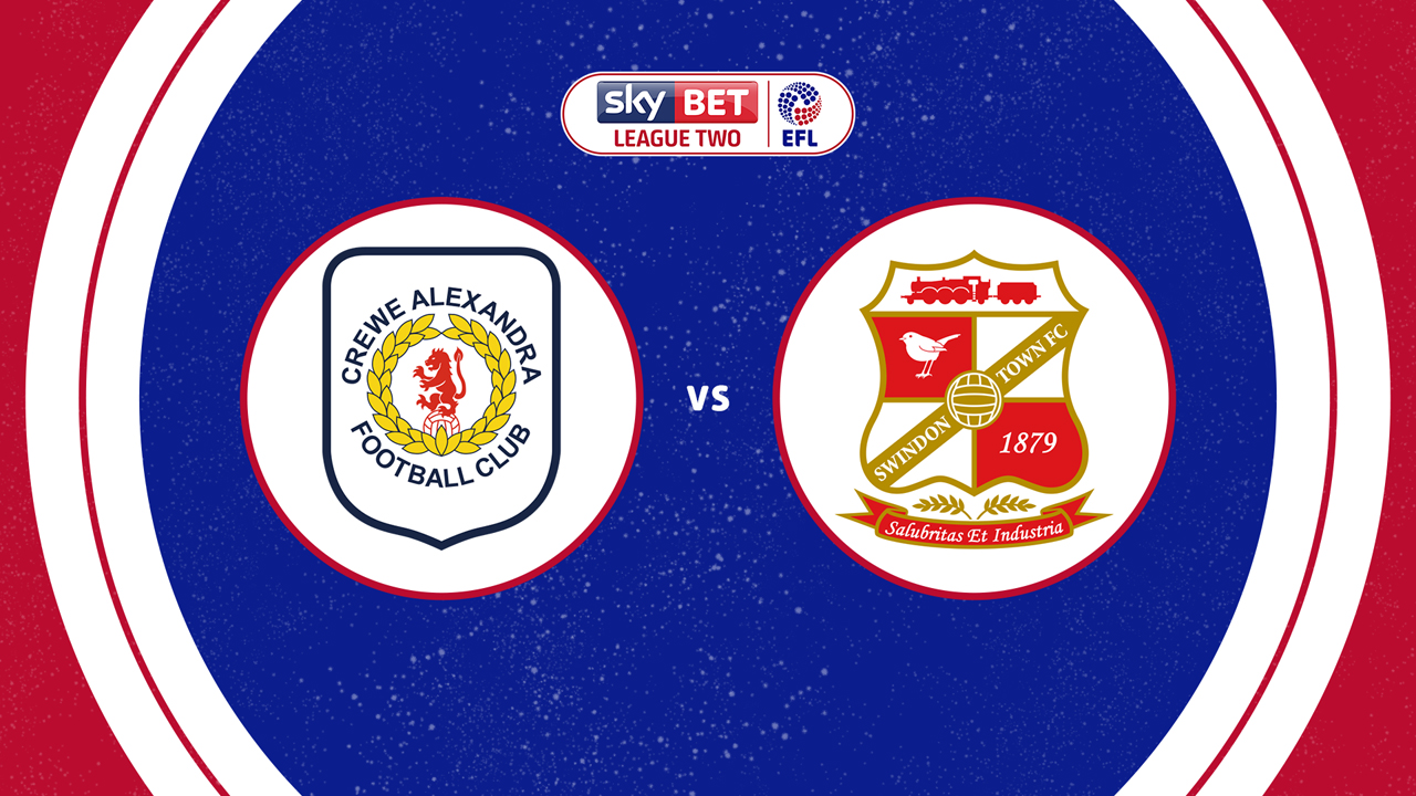 Crewe Alexandra vs Swindon Town poster Crewe Alexandra vs Swindon Town poster
