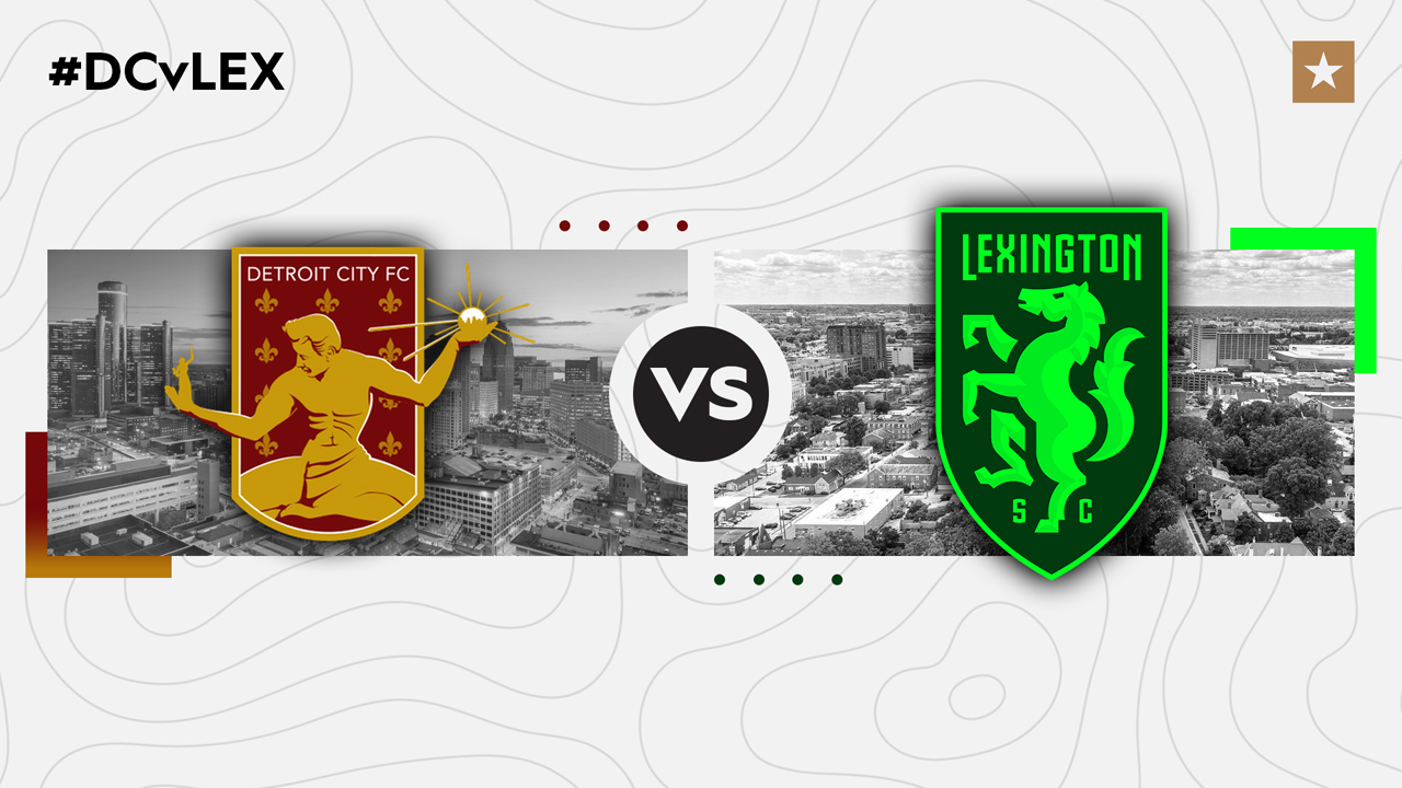 Detroit City FC vs Lexington SC poster Detroit City FC vs Lexington SC poster