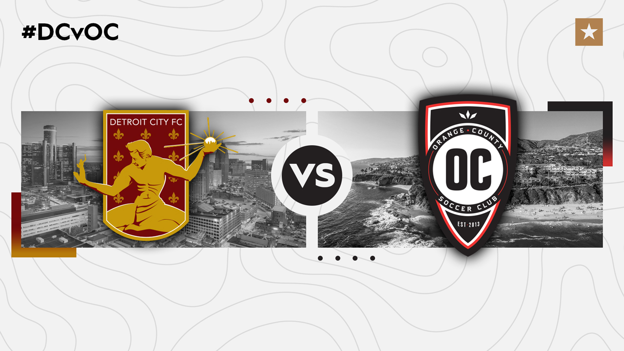 Detroit City FC vs Orange County SC poster Detroit City FC vs Orange County SC poster
