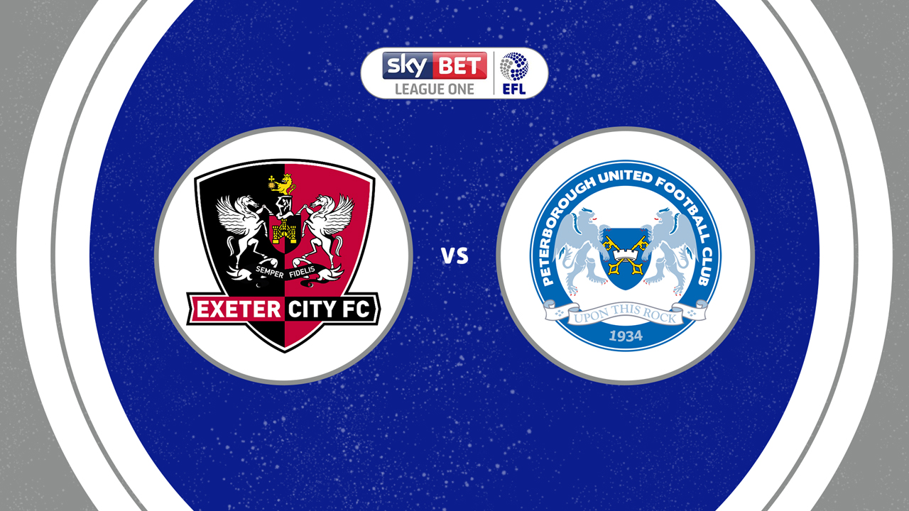 Exeter City vs Peterborough United poster Exeter City vs Peterborough United poster