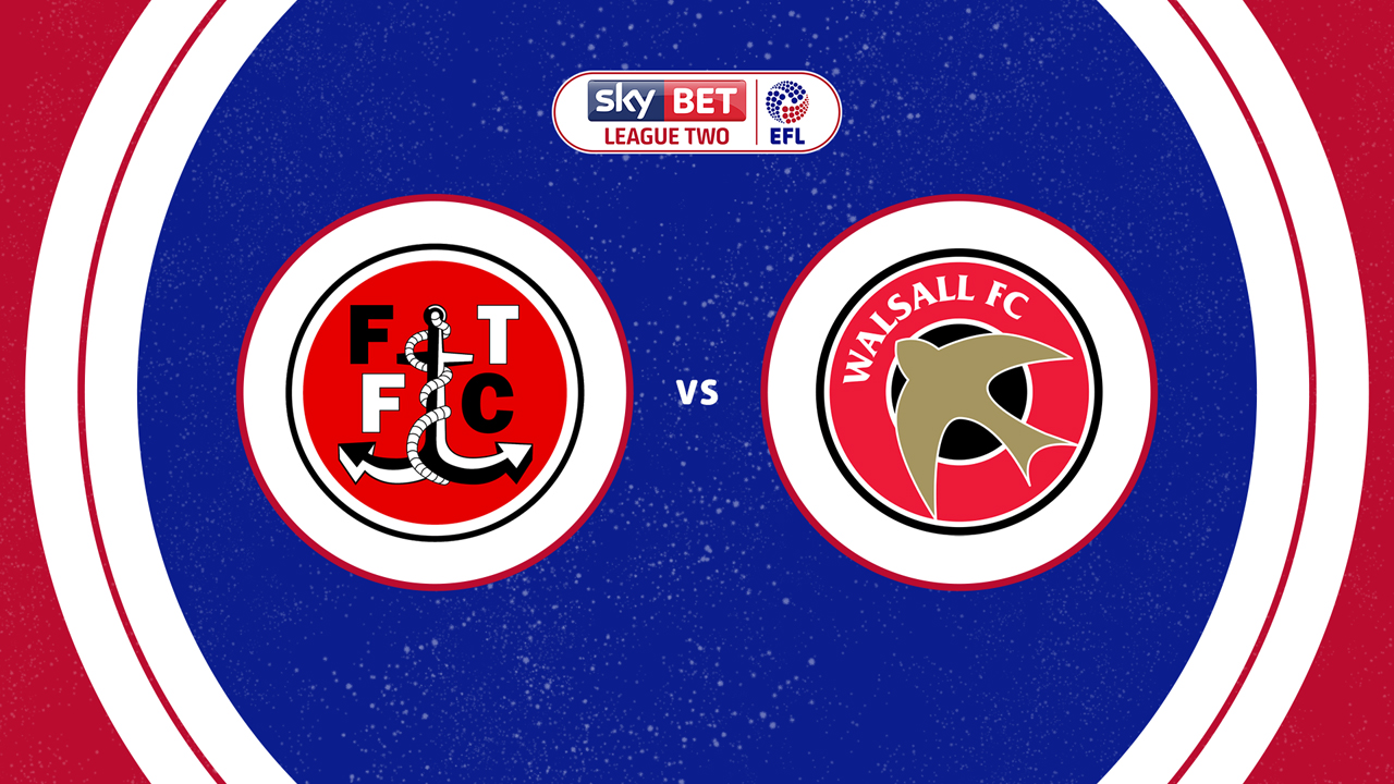 Fleetwood Town vs Walsall poster Fleetwood Town vs Walsall poster