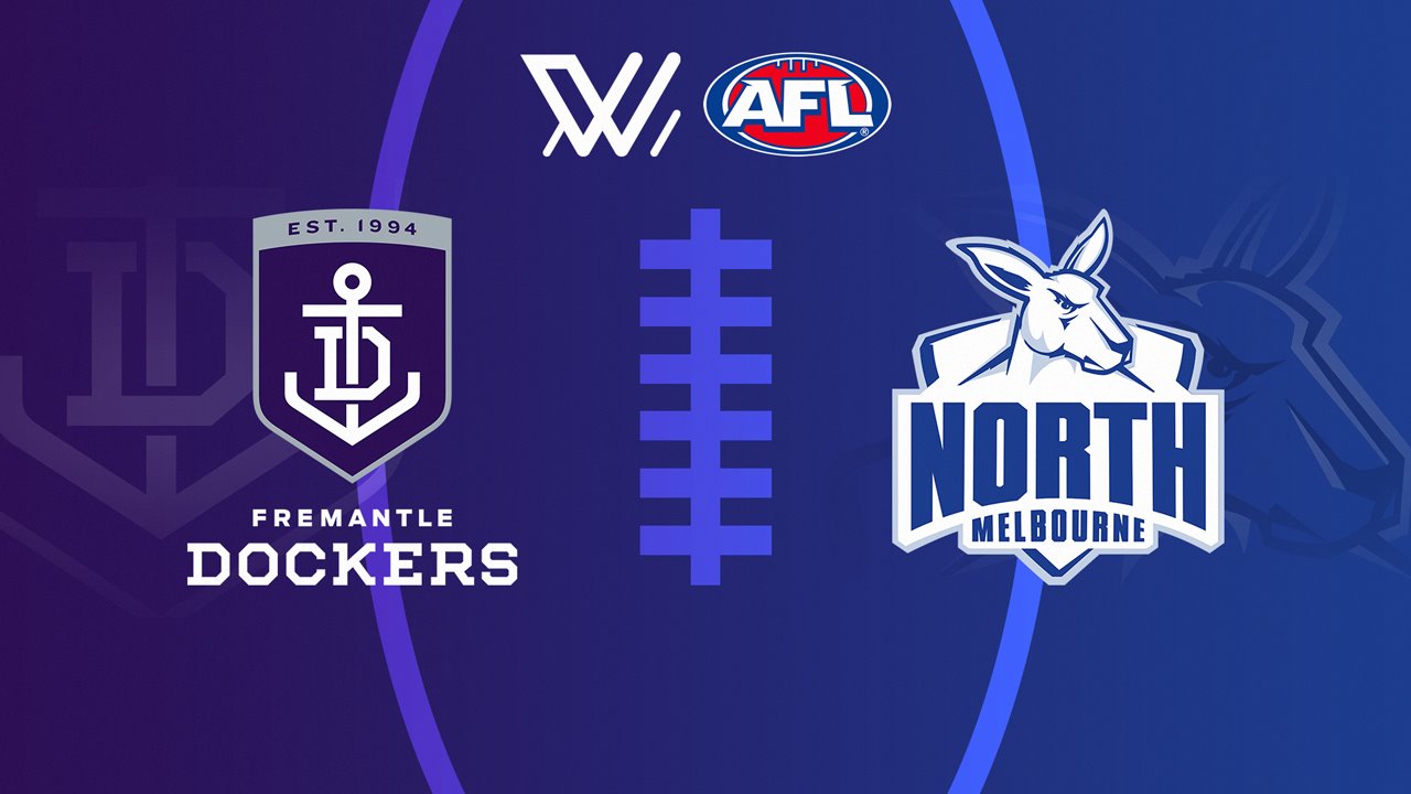 Fremantle Dockers Women vs North Melbourne Kangaroos Women poster Fremantle Dockers Women vs North Melbourne Kangaroos Women poster