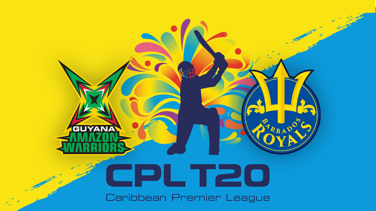 Guyana Amazon Warriors vs Barbados Royals poster Guyana Amazon Warriors vs Barbados Royals poster
