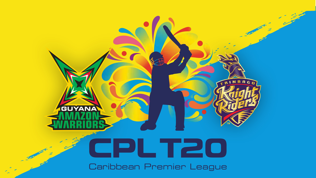 Guyana Amazon Warriors vs Trinbago Knight Riders poster Guyana Amazon Warriors vs Trinbago Knight Riders poster