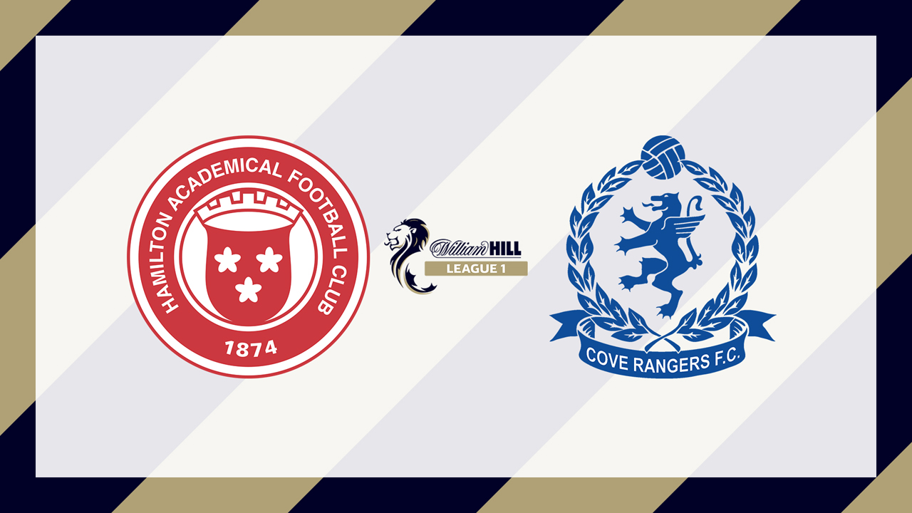 Hamilton Academical vs Cove Rangers poster Hamilton Academical vs Cove Rangers poster