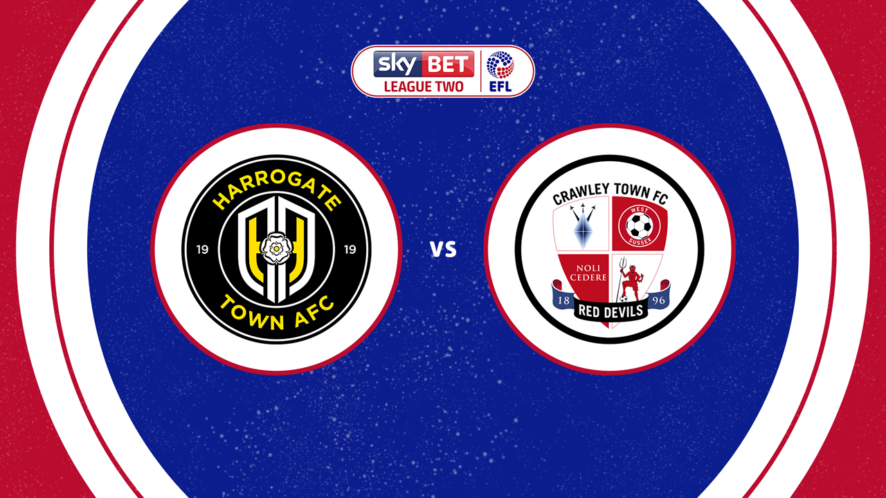 Harrogate Town vs Crawley Town poster Harrogate Town vs Crawley Town poster