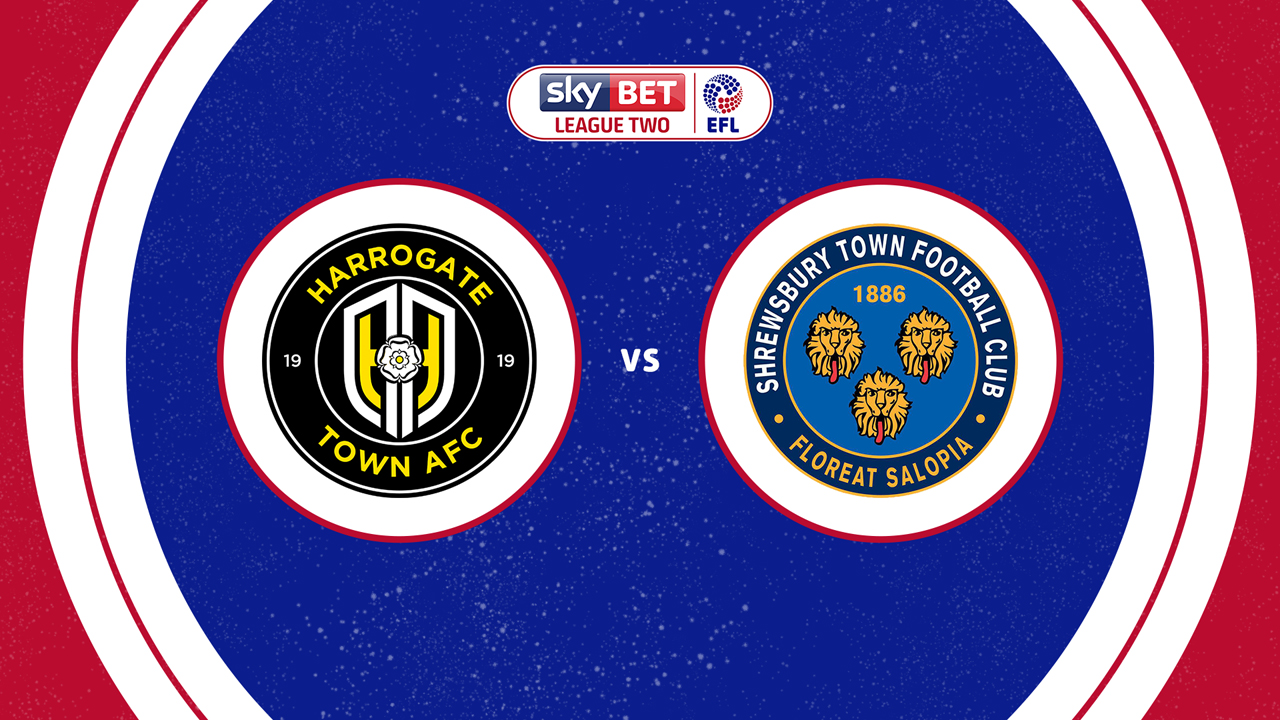 Harrogate Town vs Shrewsbury Town poster Harrogate Town vs Shrewsbury Town poster