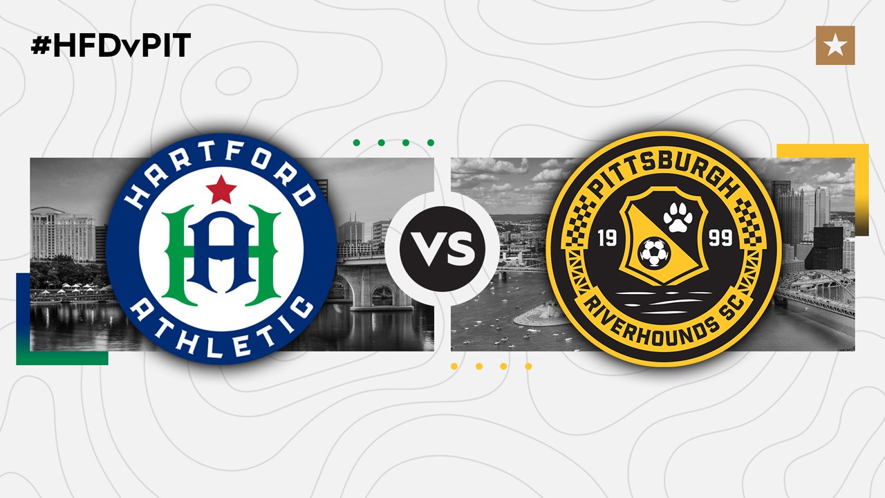 Hartford Athletic vs Pittsburgh Riverhounds poster Hartford Athletic vs Pittsburgh Riverhounds poster