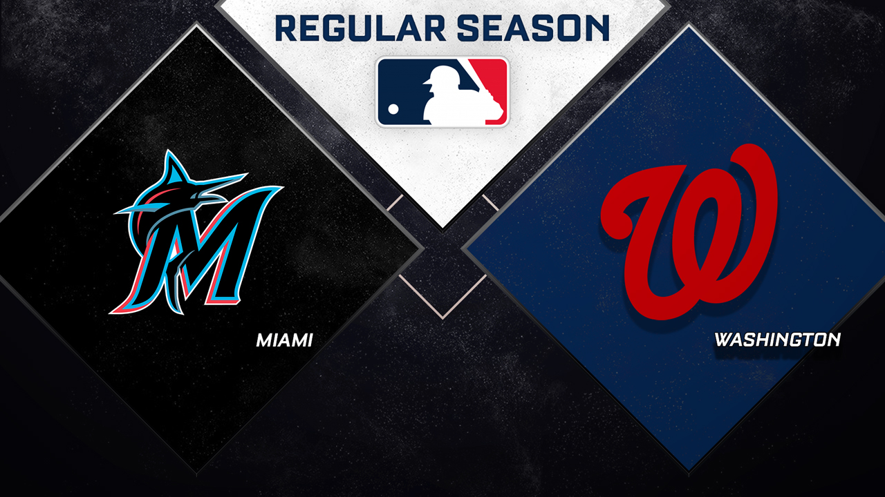 Miami Marlins vs Washington Nationals poster Miami Marlins vs Washington Nationals poster