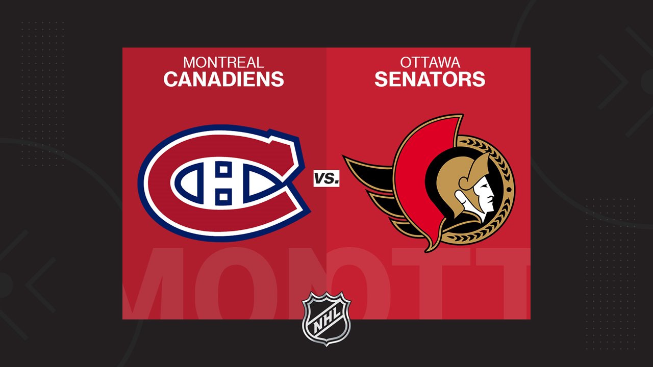 Montreal Canadiens vs Ottawa Senators poster Montreal Canadiens vs Ottawa Senators poster