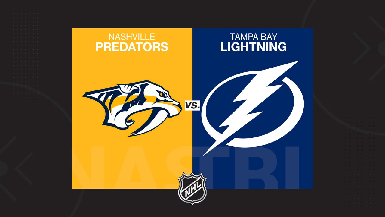 Nashville Predators vs Tampa Bay Lightning poster Nashville Predators vs Tampa Bay Lightning poster