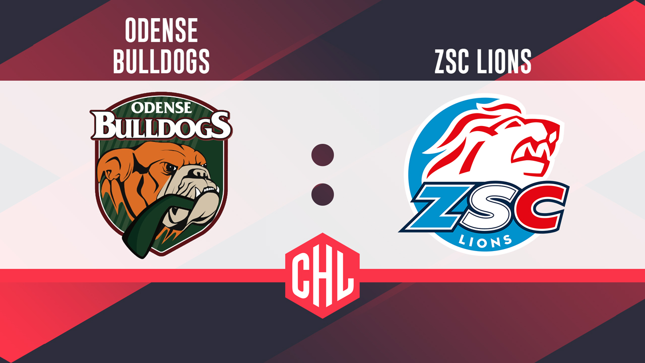 Odense Bulldogs vs ZSC Lions poster Odense Bulldogs vs ZSC Lions poster
