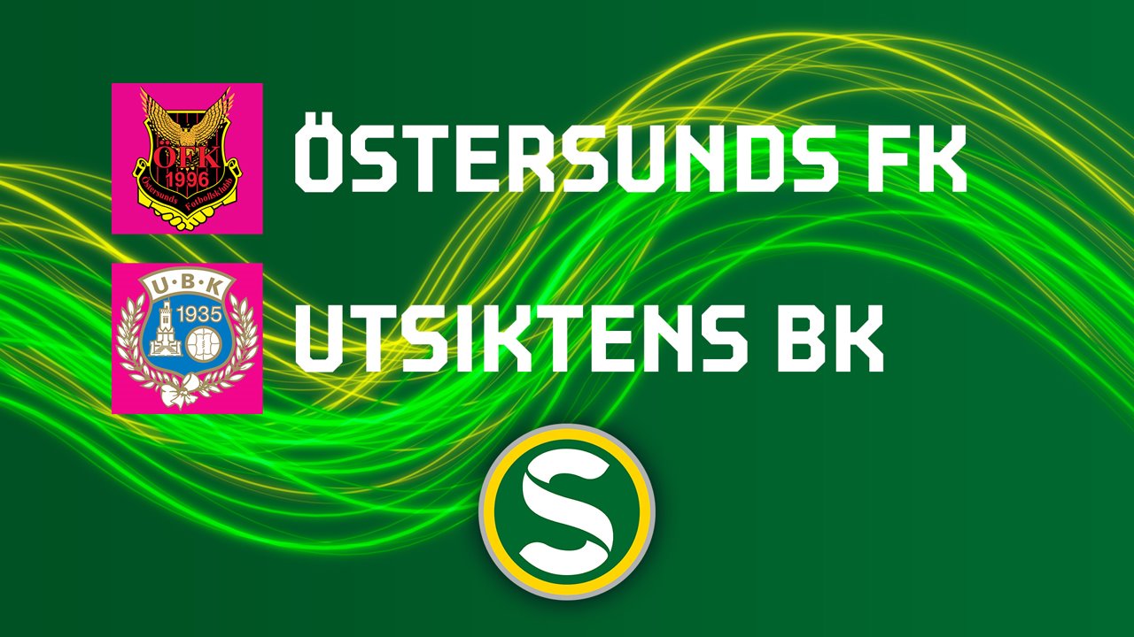 Ostersund vs Utsiktens BK poster Ostersund vs Utsiktens BK poster