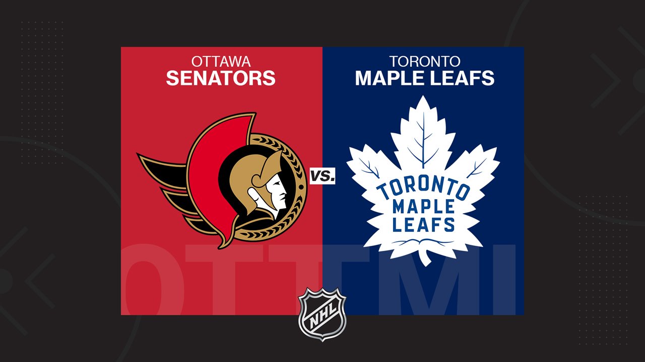 Ottawa Senators vs Toronto Maple Leafs poster Ottawa Senators vs Toronto Maple Leafs poster