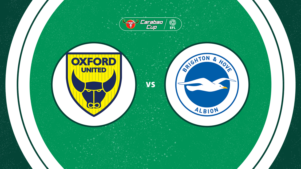 Oxford United vs Brighton and Hove Albion poster Oxford United vs Brighton and Hove Albion poster