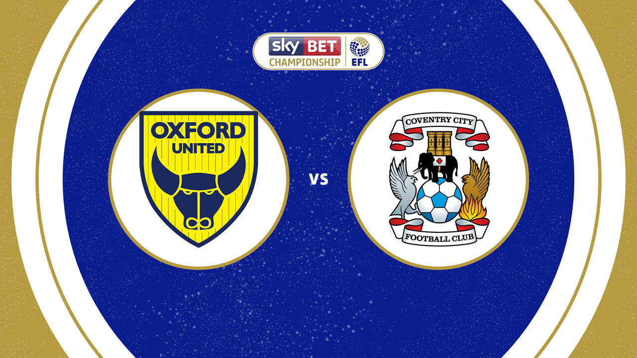 Oxford United vs Coventry City poster Oxford United vs Coventry City poster