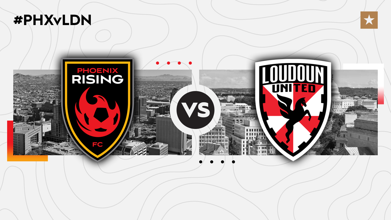 Phoenix Rising vs Loudoun United poster Phoenix Rising vs Loudoun United poster