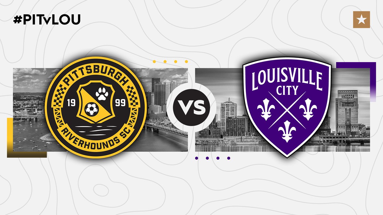Pittsburgh Riverhounds vs Louisville City poster Pittsburgh Riverhounds vs Louisville City poster