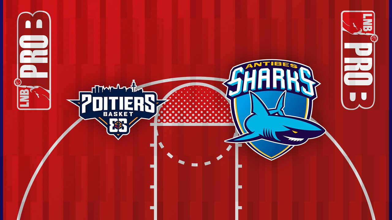 Poitiers Basket 86 vs Antibes Sharks poster Poitiers Basket 86 vs Antibes Sharks poster