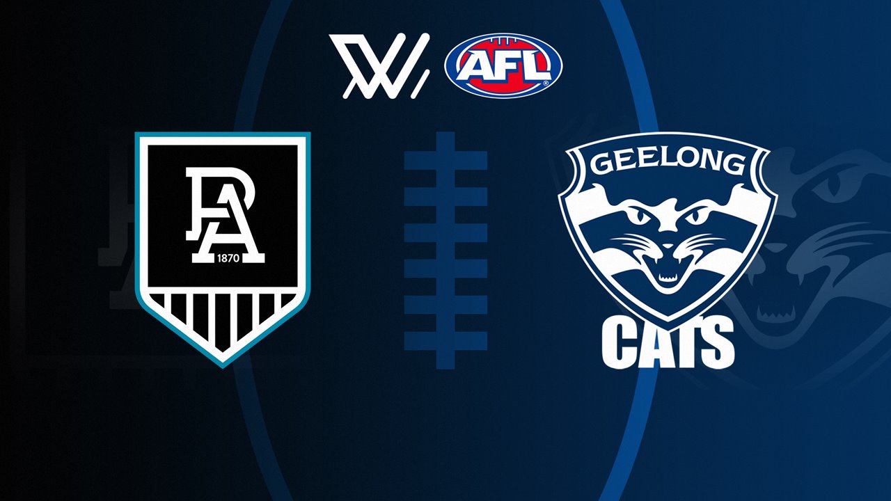Port Adelaide Power Women vs Geelong Cats Women poster Port Adelaide Power Women vs Geelong Cats Women poster