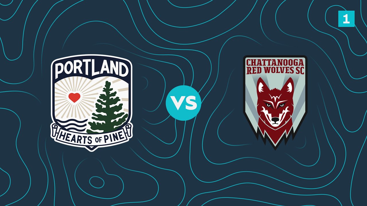 Portland Hearts of Pine vs Chattanooga Red Wolves poster Portland Hearts of Pine vs Chattanooga Red Wolves poster