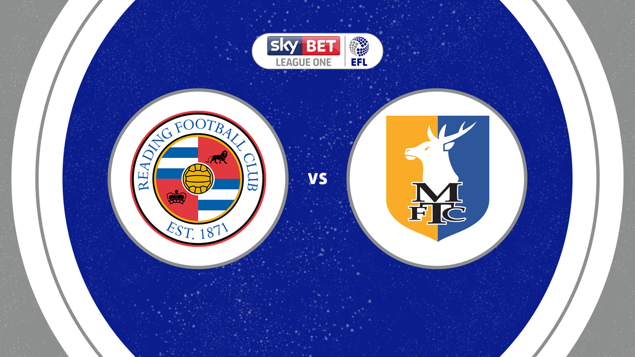Reading vs Mansfield Town poster Reading vs Mansfield Town poster