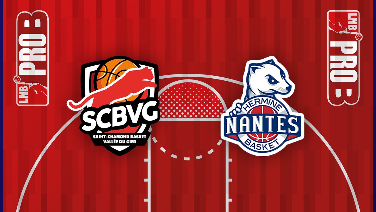 Saint-Chamond Basket vs Hermine Nantes Basket poster Saint-Chamond Basket vs Hermine Nantes Basket poster