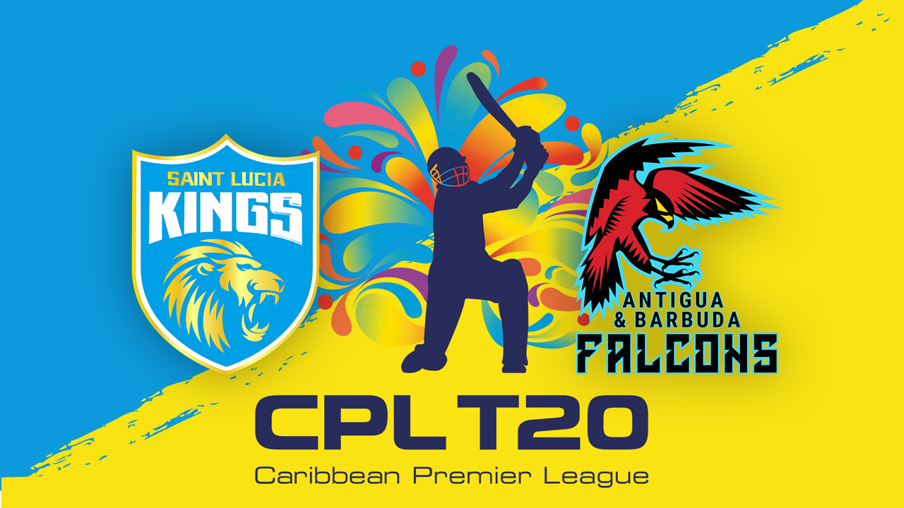 Saint Lucia Kings vs Antigua and Barbuda Falcons poster Saint Lucia Kings vs Antigua and Barbuda Falcons poster