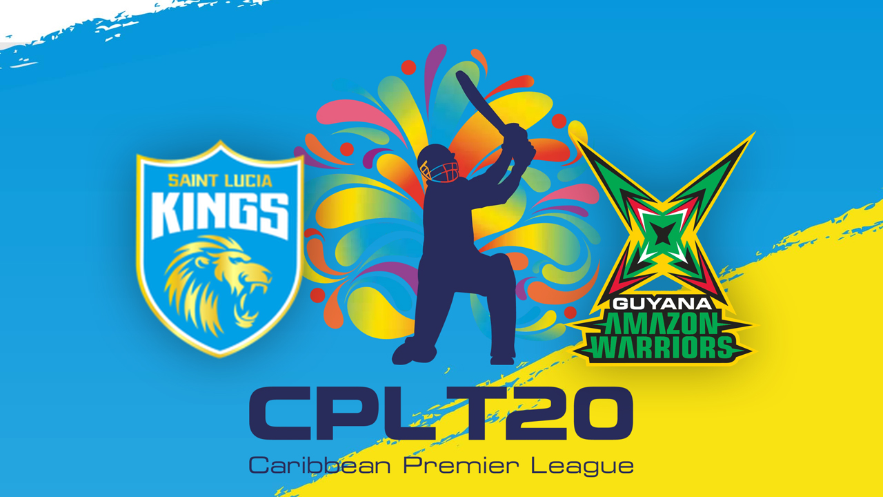 Saint Lucia Kings vs Guyana Amazon Warriors poster Saint Lucia Kings vs Guyana Amazon Warriors poster