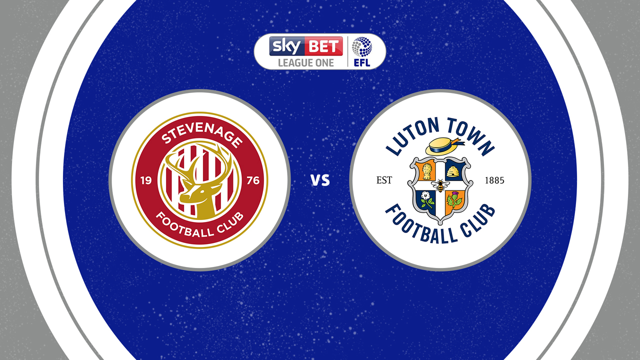 Stevenage vs Luton Town poster Stevenage vs Luton Town poster